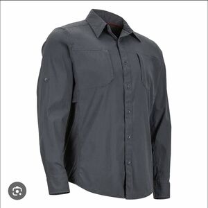 Marmont Outdoor Grey Button-Up Shirt Gorpcore Trail Hiking Vented M Unisex